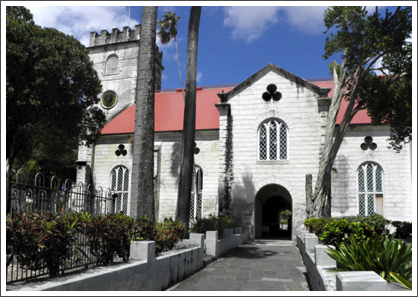 BRIDGETOWN–St. Michael’s Cathedral, rebuilt 1789, replaced wooden churches from the 1660’s 