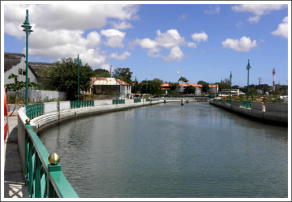 BRIDGETOWN–The Constitution River runs through the center of Bridgetown