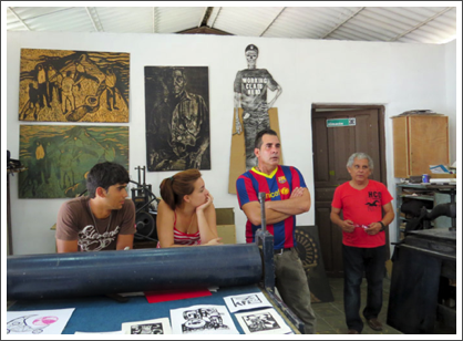 CIENFUEGOS–Visit to a local printmaking workshop