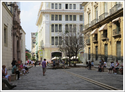 HAVANA–Open space along Mercaderes Street