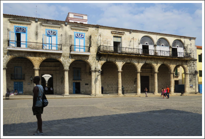 HAVANA–The Plaza is surrounded by colonial mansions