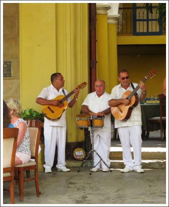 HAVANA–Performers serenade the patrons at a restaurant