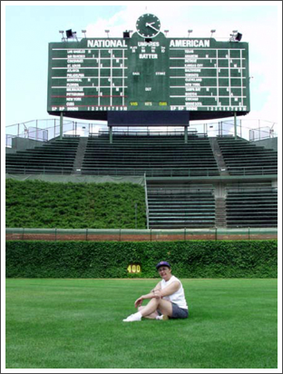 In center field at Wrigley, Chicago–Aug. 2008
