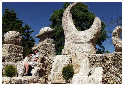 On the throne at Coral Castle, Florida–March, 2001