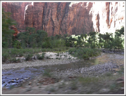 ZION: the canyon was cut by the Virgin River