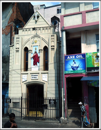 COLOMBO–a Catholic church tucked in between residential buildings