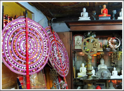COLOMBO–gifts and donations clutter the temple's treasury