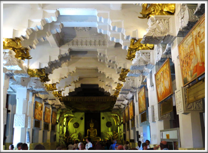 KANDY–columns and ceiling framing of the Audience Hall are accented with gold leaf