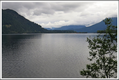 BRITISH COLUMBIA–a placid lake along the route