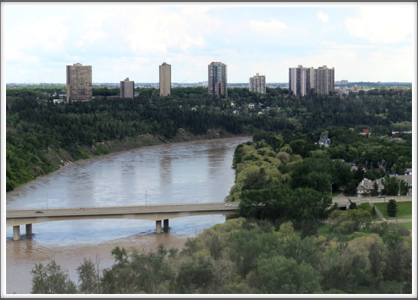 EDMONTON–on the North Saskatchewan River, is the capital of Alberta