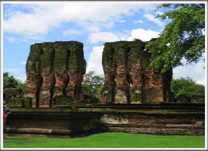 POLONNARUWA–remains of the royal palace, said to be seven storeys tall