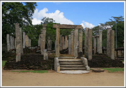 POLONNARUWA–another structure with a forest of carved stone columns