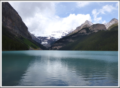 BANFF NATIONAL PARK—the turquoise colour of Lake Louise comes from rock flour carried into the lake by glacial melt-water