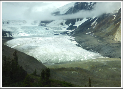 ATHABASCA GLACIER, ALBERTA, CANADA—one of six glaciers descending from the Columbia Icefield, largest in the Rockies