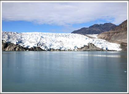 EVIGHEDSFJORD—the Sermitsiaq Glacier drains the Maniitsoq ice cap into the fjord