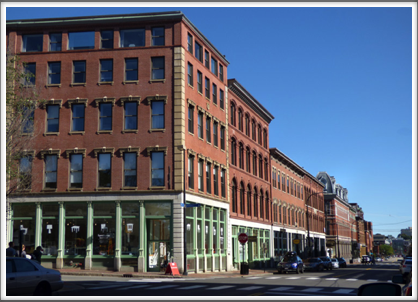 PORTLAND—many old brick buildings are now condos, expensive restaurants, and trendy shops