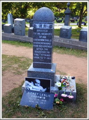 HALIFAX—gravestone of unknown child, identified as Sidney Goodwin in 2008